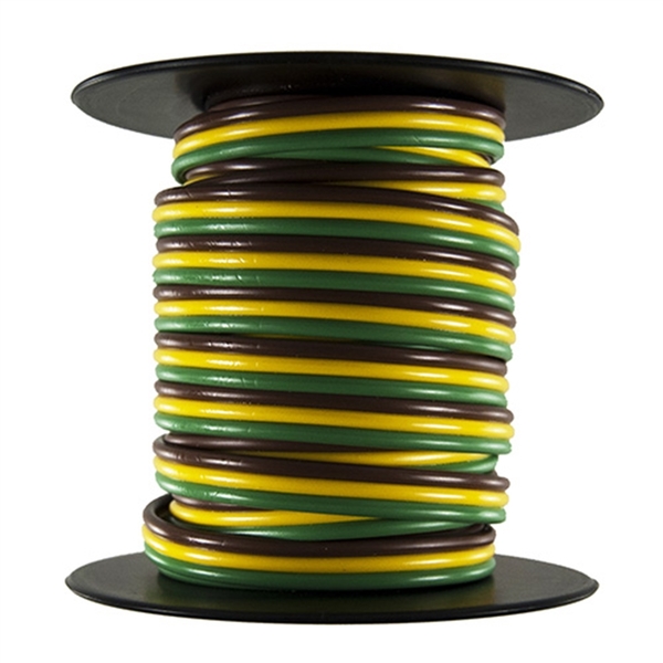 The Best Connection Trailer Wire Bonded - 16 Awg 3-Way Brn 2523F